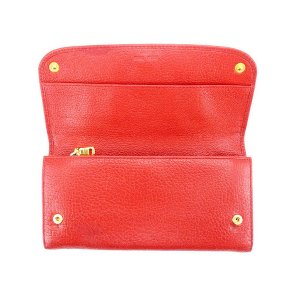 Miu Miu Long Wallet Ribbon Motif Red - image 5